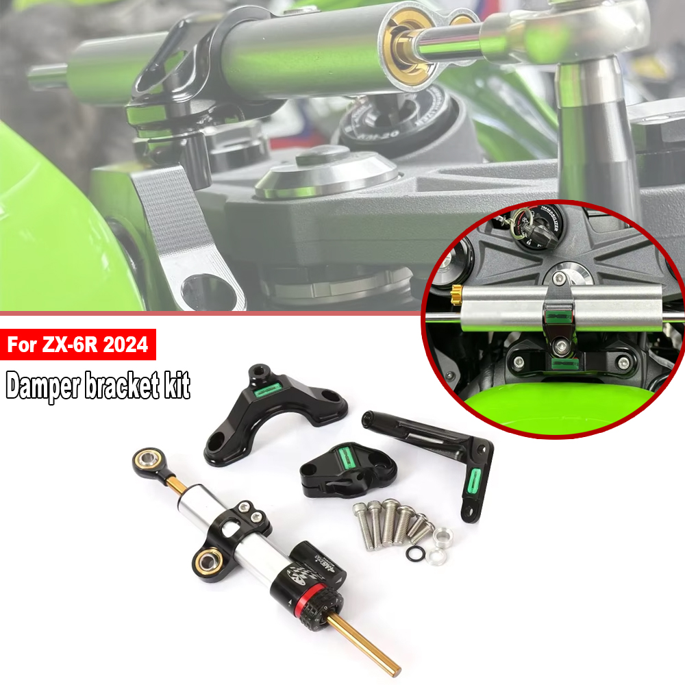 For Kawasaki Ninja ZX 6R ZX-6R - đánh giá và giá Steering Damper Stabilizer Kit Cnc