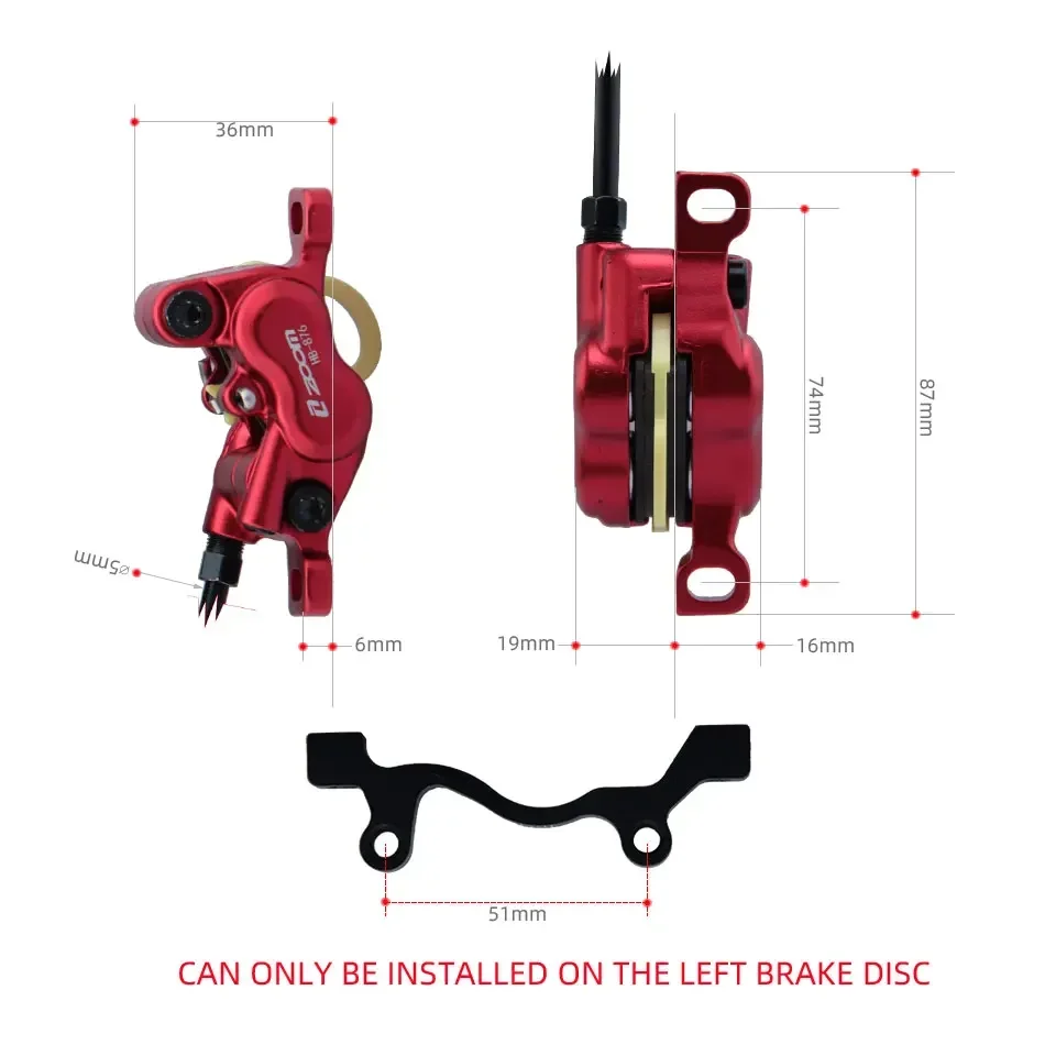 ZOOM HB-876E 4-piston Disc Hyd - đánh giá và giá Zoom Hydraulic Brake 4 Piston E-Scooter