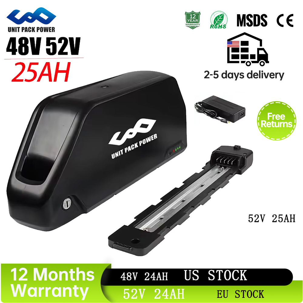 52V 25AH  Downtube EBike Batte - đánh giá và giá 60V 30Ah 21700 Battery Pack