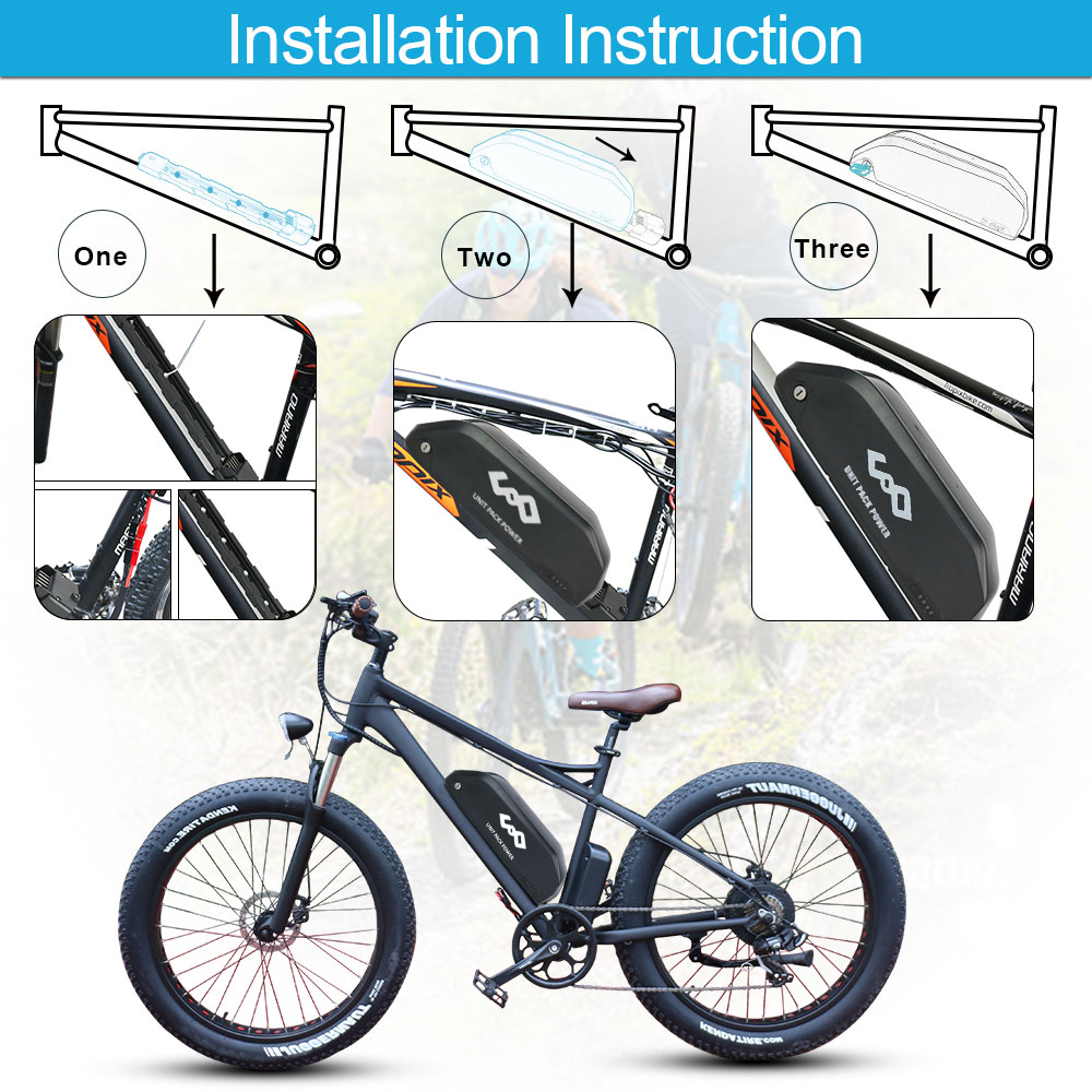 52V 25AH  Downtube EBike Batte - đánh giá và giá 60V 30Ah 21700 Battery Pack
