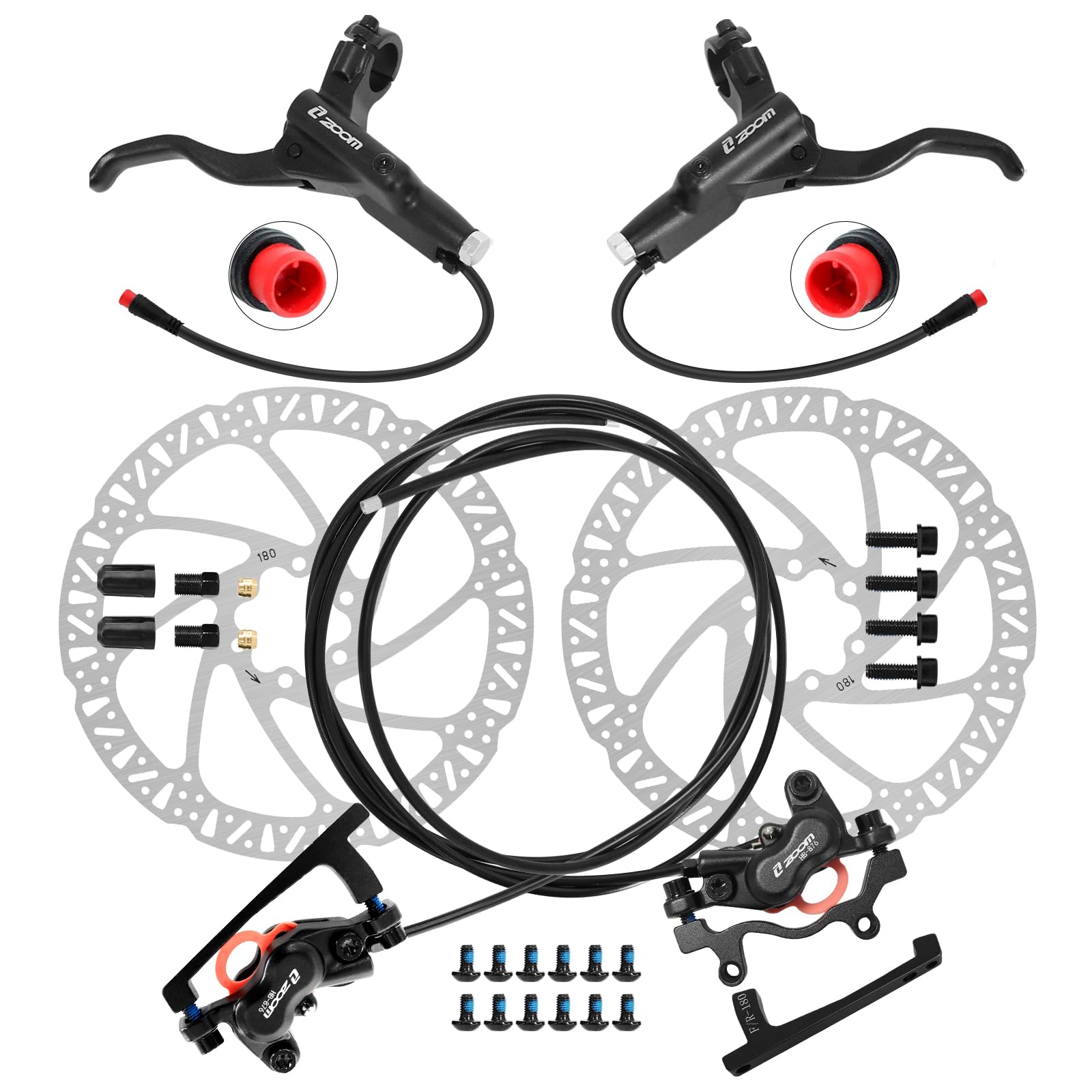 ZOOM HB876E Hydraulic Disc Bra - đánh giá và giá Zoom Hydraulic Brake 4 Piston E-Scooter